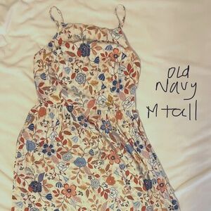 Old Navy Multicolor Halter Floral Pattern Maxi Dress Medium Tall